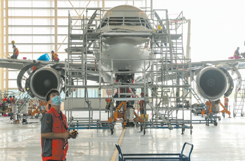 海口空港综合保税区迎来首架境外飞机维修